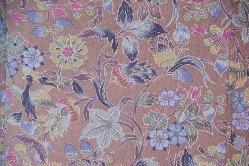 Dusty Mauve Bouquet Japanese Vintage Haori Jacket - Image 2