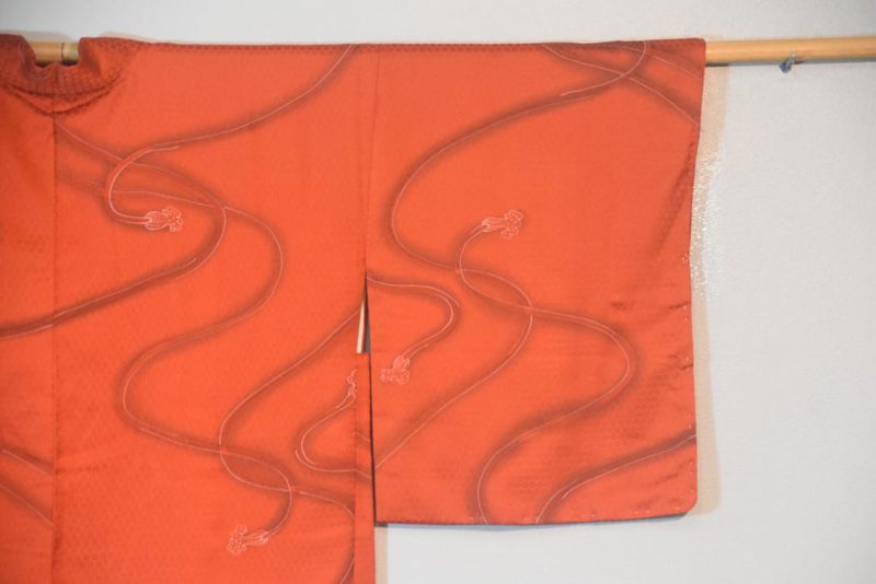 Swirling Red Rope Japanese Vintage Haori Jacket - Image 6