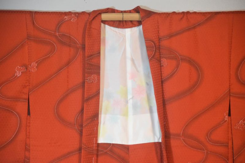 Swirling Red Rope Japanese Vintage Haori Jacket - Image 3