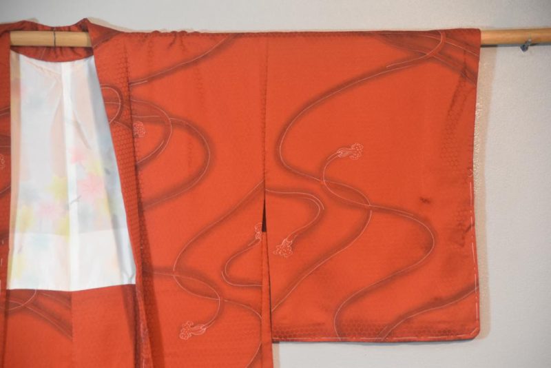 Swirling Red Rope Japanese Vintage Haori Jacket - Image 5