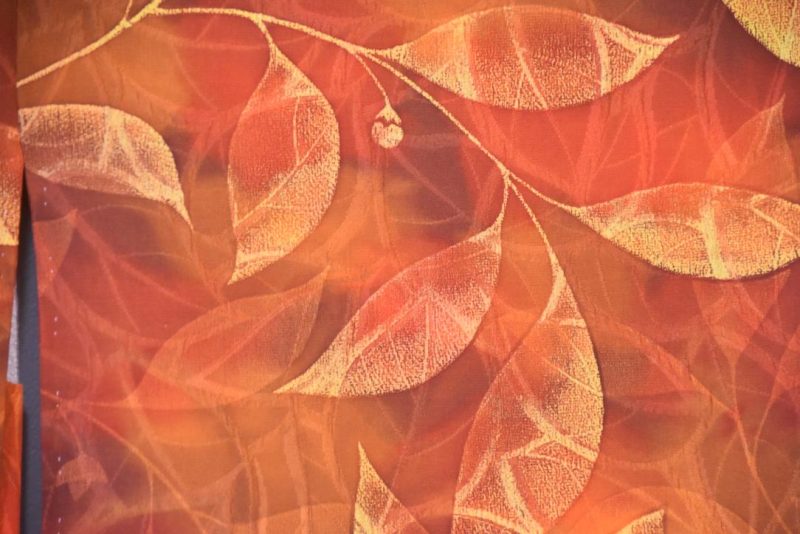 Beautiful Autumn Leaves Japanese Vintage Haori Jacket - Image 2
