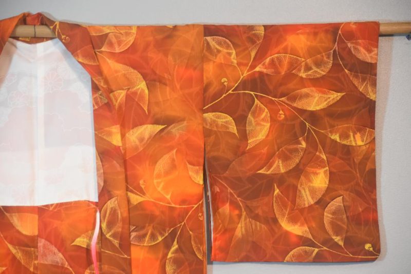 Beautiful Autumn Leaves Japanese Vintage Haori Jacket - Image 5