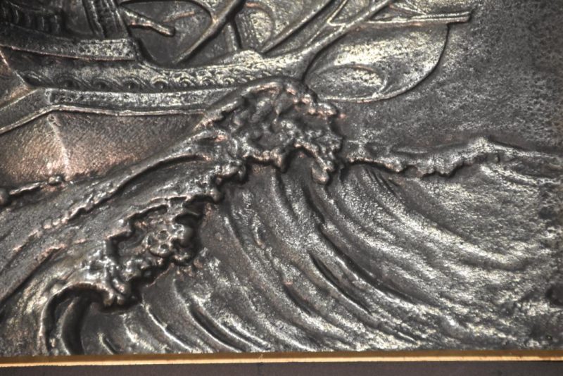 Black Ship Silver Panel Art Width:650mm - Image 3