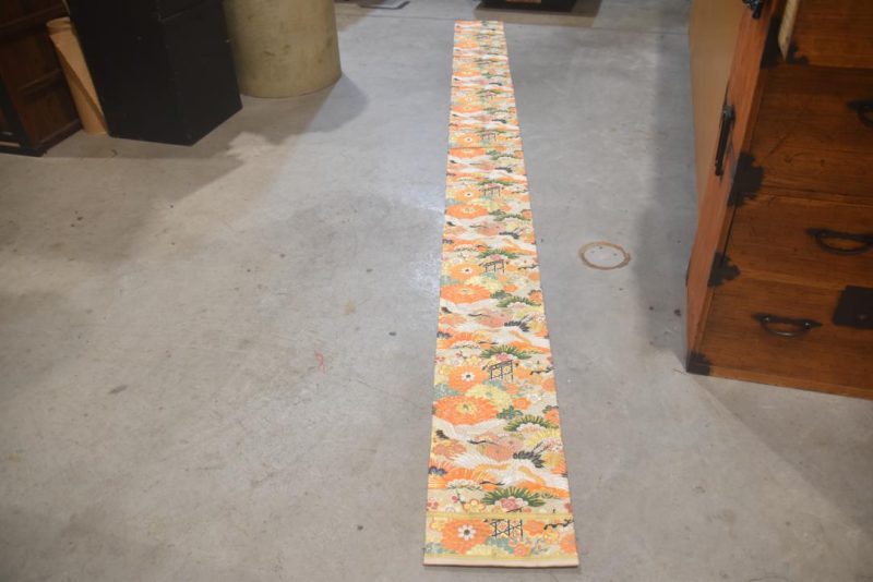 Crane and Cherry Blossoms Brocade Obi Sash Table Runner Length:4000mm - Image 8
