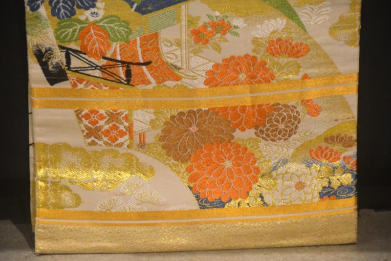 Chrysanthemum Brocade Obi Sash Table Runner Length:4000mm - Image 2