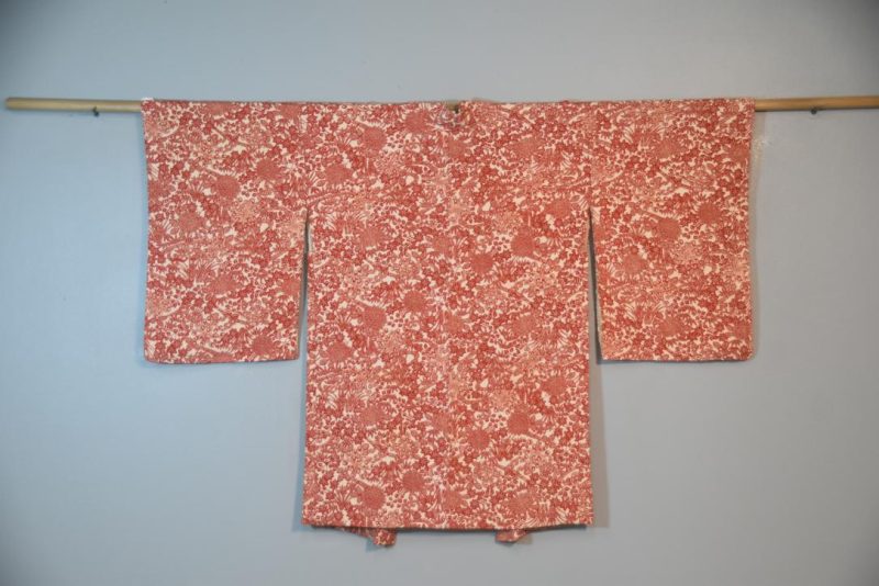 Fine Red Detail Japanese Vintage Haori Jacket