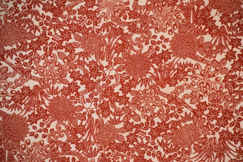 Fine Red Detail Japanese Vintage Haori Jacket - Image 2