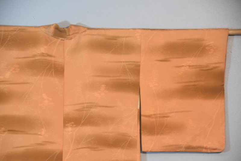 Warm Wood Colour Silk Japanese Vintage Haori Jacket - Image 8