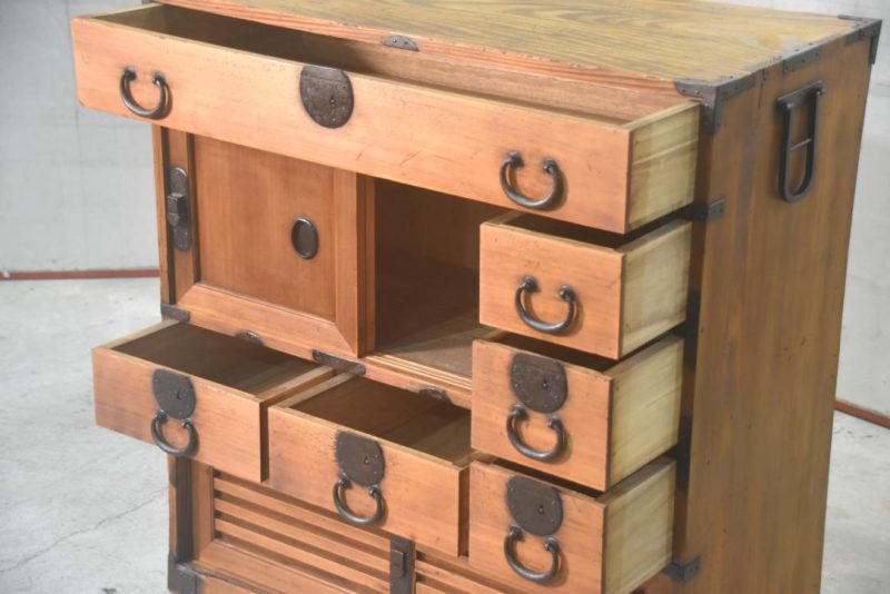 Meiji Period Osaka Region Merchant Chest Width900mm - Image 7