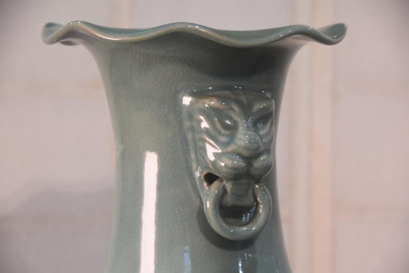 Korean Celadon Vase Width:350mm - Image 9