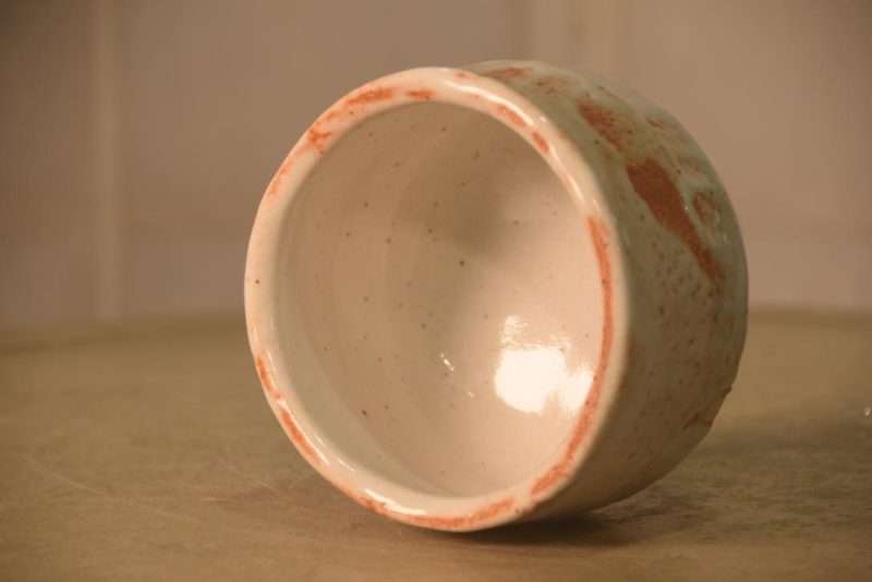 Shino Chawan Tea Bowl in a Wooden Box Width:125mm - Image 5