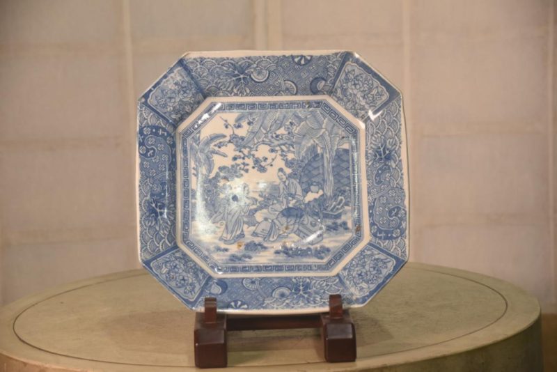 Japanese Blue and White Plate Width:275mm