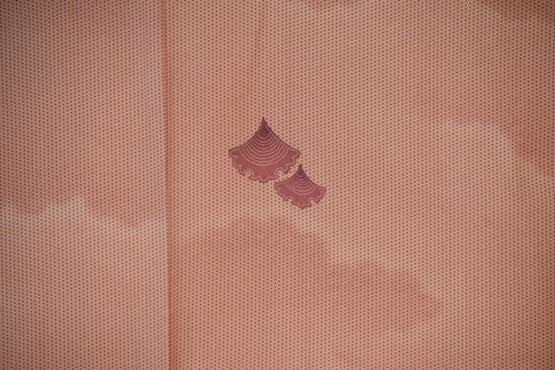 Minx Pink Cloud and Fan Vintage Silk Japanese Kimono - Image 2