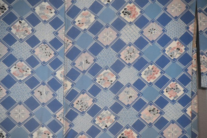 Floral Diamonds Japanese Vintage Haori Jacket - Image 2