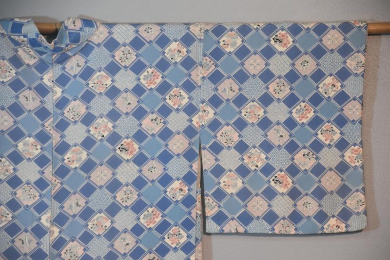 Floral Diamonds Japanese Vintage Haori Jacket - Image 6