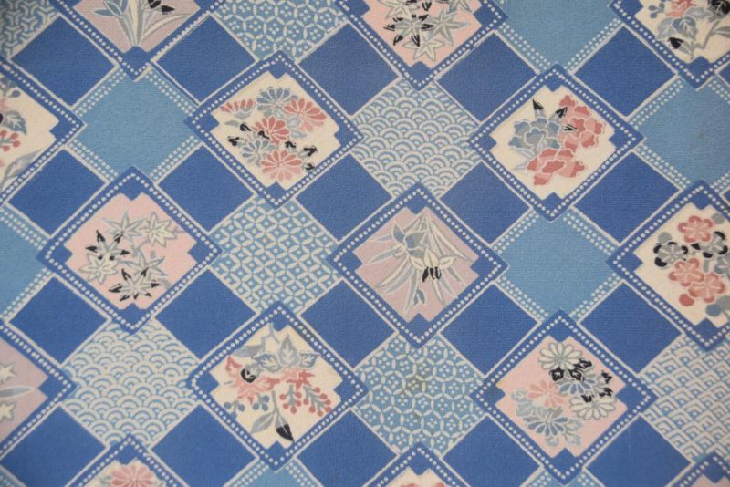 Floral Diamonds Japanese Vintage Haori Jacket - Image 5
