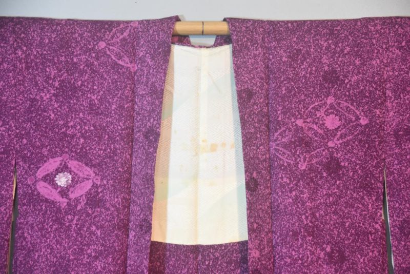 Purple Silk Japanese Vintage Haori Jacket - Image 3