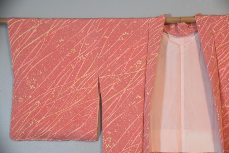 Pink & Lemon Sprinkles Silk Japanese Vintage Haori Jacket - Image 3