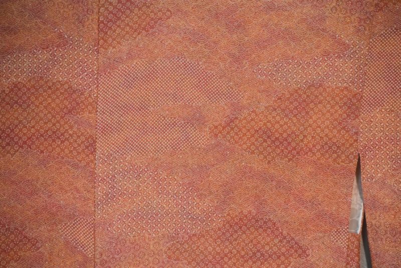 Clouds at Sunrise Vintage Japanese Silk Haori Jacket - Image 2