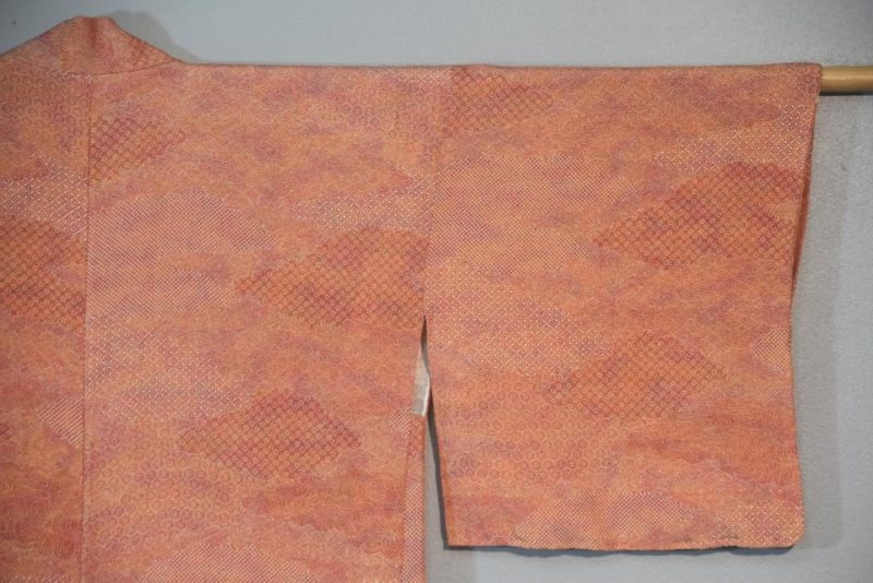 Clouds at Sunrise Vintage Japanese Silk Haori Jacket - Image 8