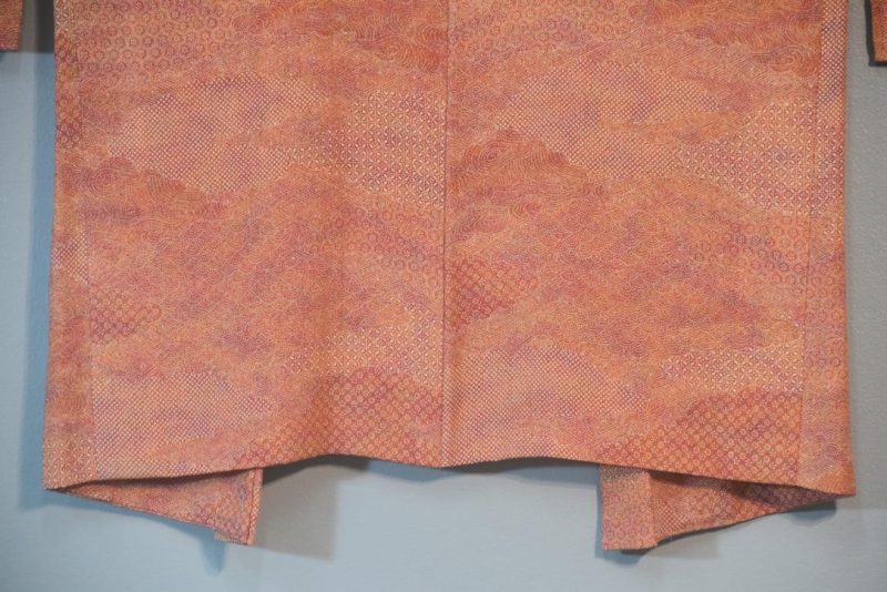 Clouds at Sunrise Vintage Japanese Silk Haori Jacket - Image 9