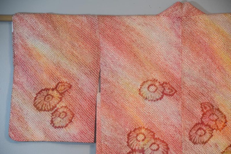 Shibori Sunsets Vintage Japanese Silk Haori Jacket - Image 6