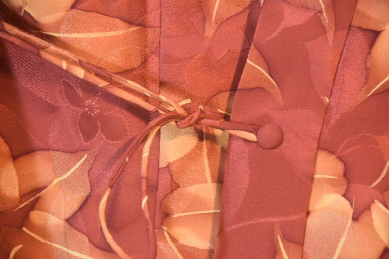 Rusty Orange Silk Japanese Vintage Haori Jacket - Image 5