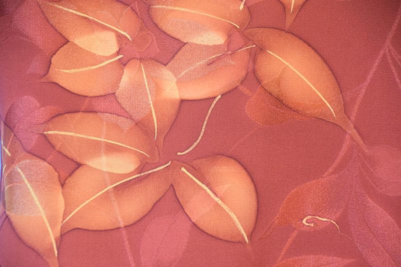Rusty Orange Silk Japanese Vintage Haori Jacket - Image 2