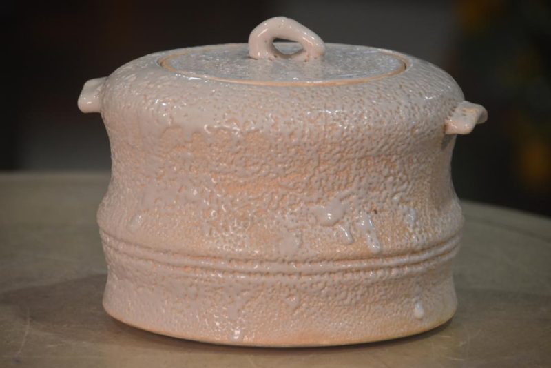 Shino Pottery Mizuzashi Width:190mm - Image 6