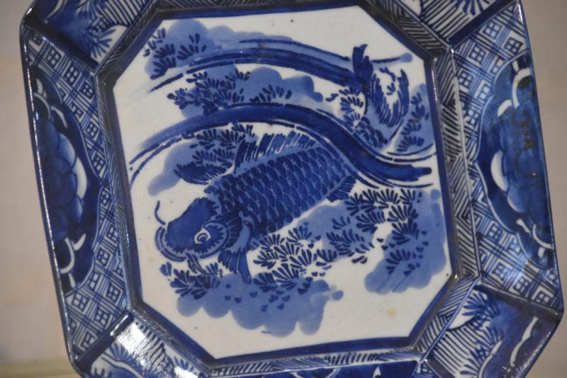 Japanese Blue and White Plate Width:260mm - Image 2