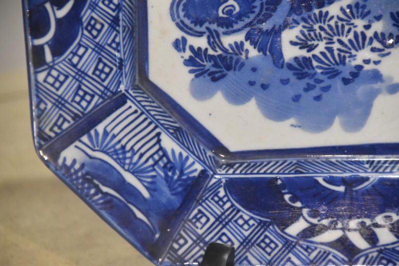 Japanese Blue and White Plate Width:260mm - Image 4
