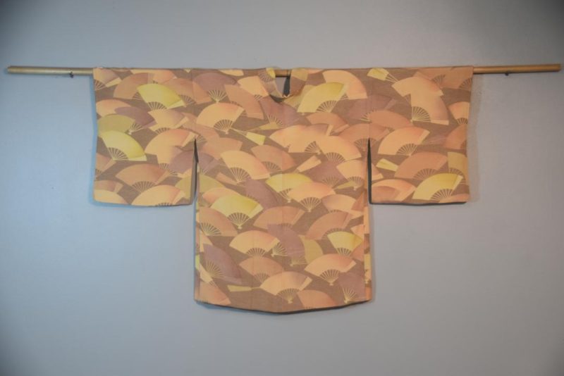 Japanese Fans Silk Vintage Haori - Image 5