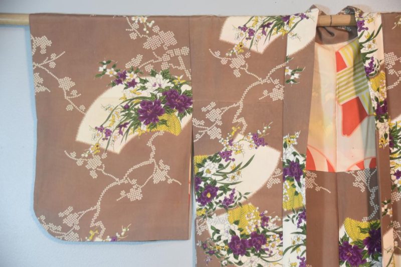 Mocha Magic Japanese Silk Vintage Haori - Image 4