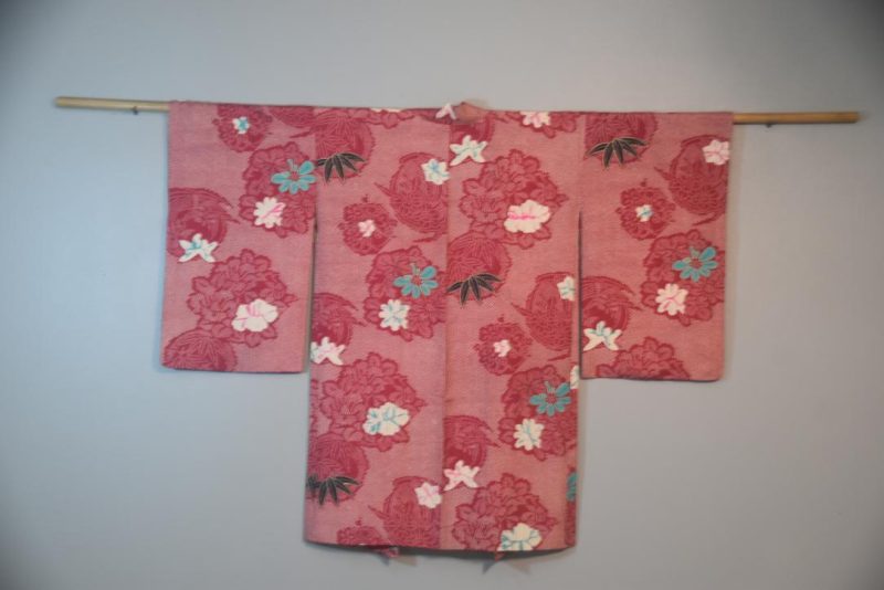 Flash of Pink Japanese Shibori Design Haori - Image 6