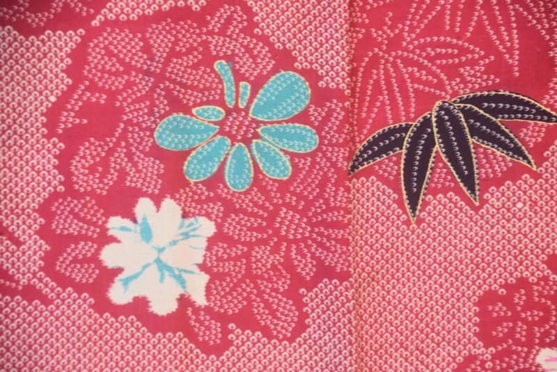 Flash of Pink Japanese Shibori Design Haori - Image 2