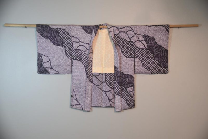 Purple Power Silk Jacquard Japanese Haori Jacket - Image 4