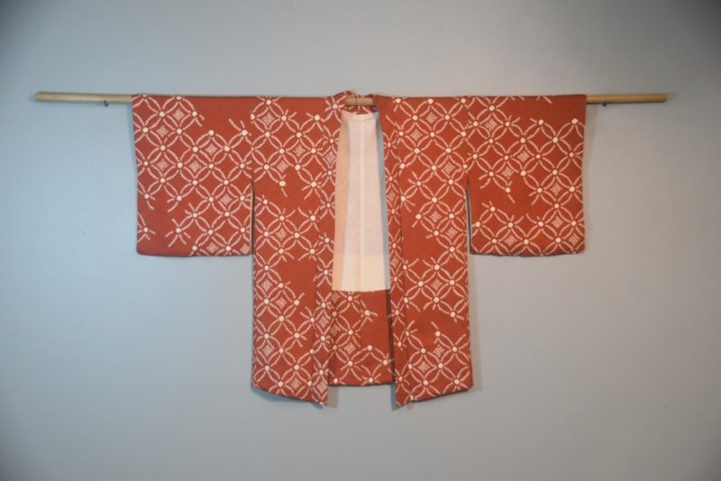 Rusty Caramel Silk Shibori Haori - Image 5