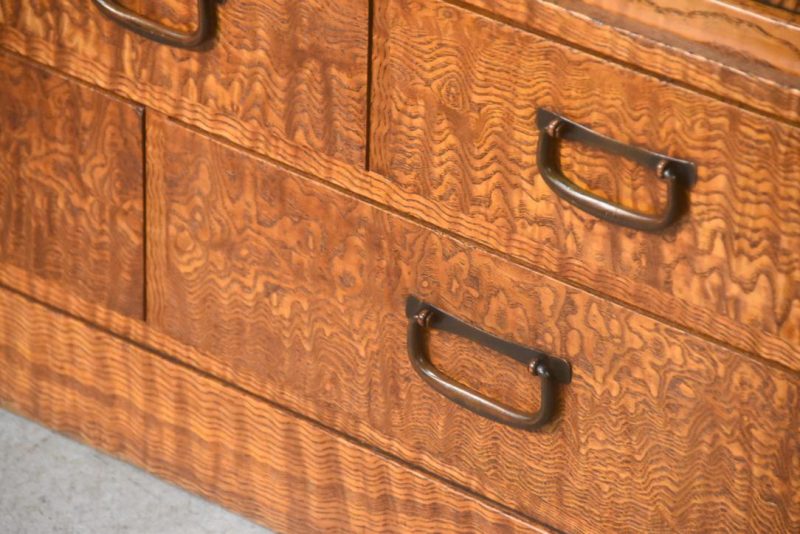 Burled Mulberry Chadansu Tea Utensil Chest Width:810mm - Image 10