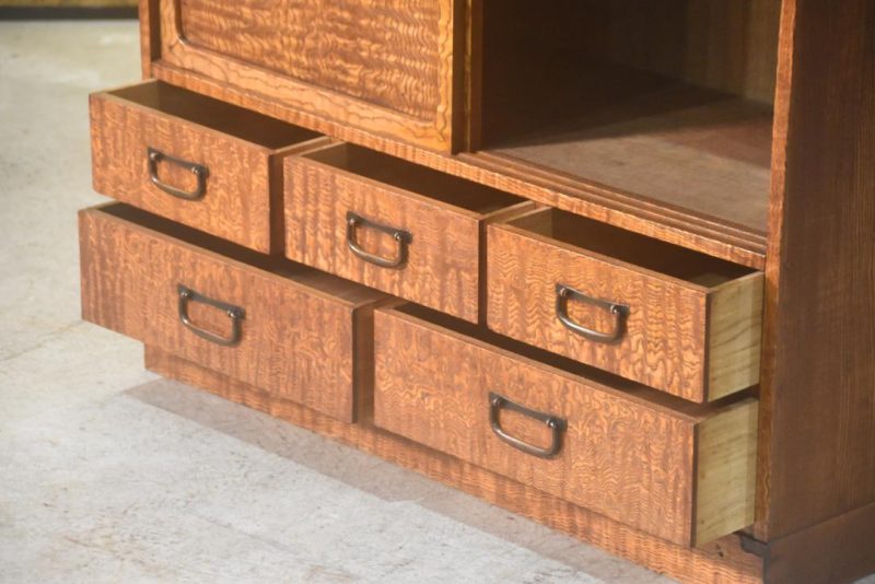 Burled Mulberry Chadansu Tea Utensil Chest Width:810mm - Image 9
