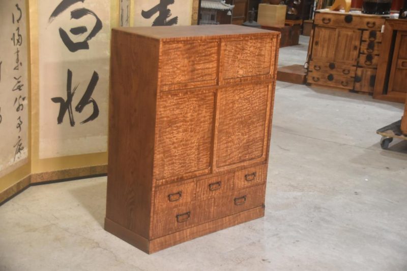 Burled Mulberry Chadansu Tea Utensil Chest Width:810mm - Image 4