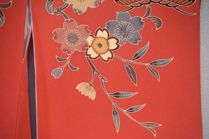 Sunset Blush Japanese Silk Furisode Kimono - Image 14