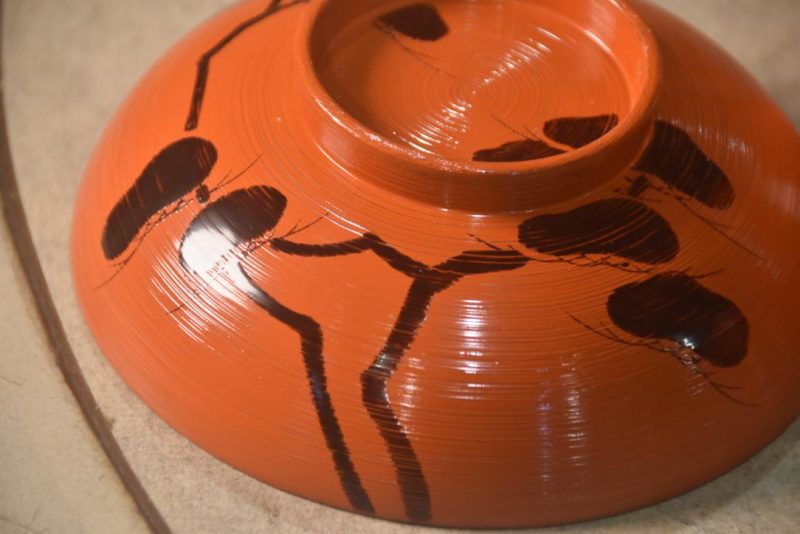 Set of 5 Japanese Lacquered Wood Miso Bowls - Image 7