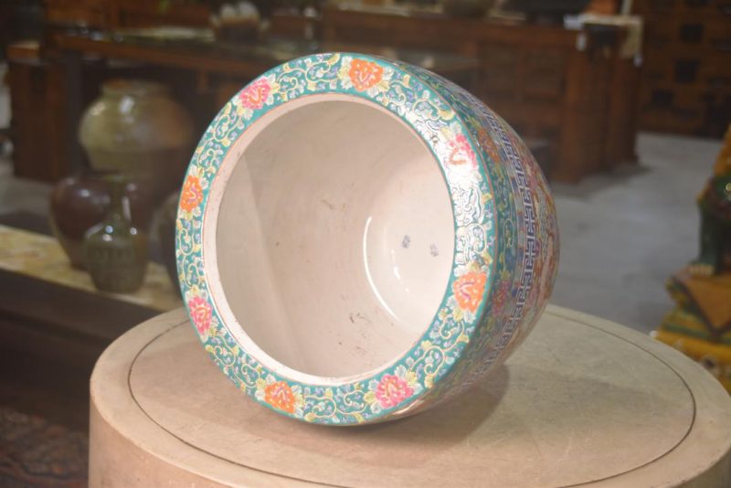 Kyoyaki Ceramic Urn Hibachi Planter Width:310mm - Image 5
