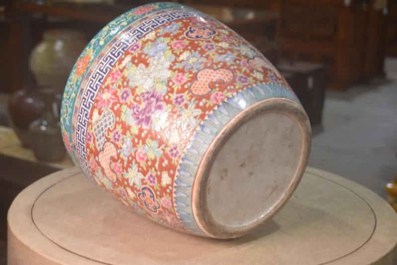 Kyoyaki Ceramic Urn Hibachi Planter Width:310mm - Image 4