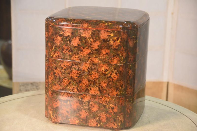 Japanese Wakasa Lacquered Jubako Width:250mm