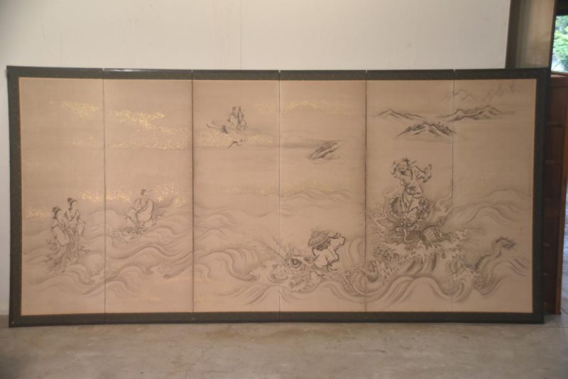 Kano School Japanese Ink Brush Dragon Screen Width:3620mm - Image 6