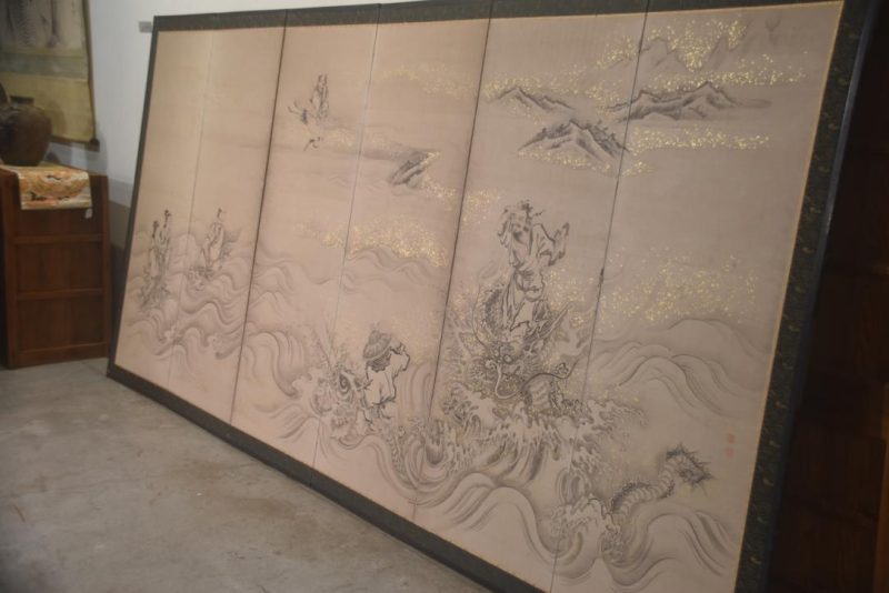 Kano School Japanese Ink Brush Dragon Screen Width:3620mm - Image 5