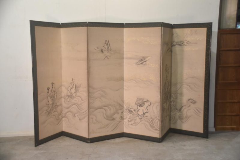 Kano School Japanese Ink Brush Dragon Screen Width:3620mm - Image 4