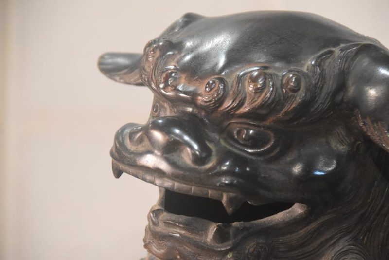 Japanese Cast Bronze Lion Dog Shishi Width:520mm - Image 2
