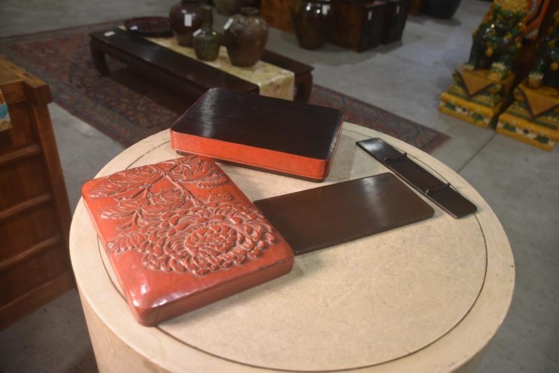 Japanese Kamakura Bori Lacquer Writing Box Width:250mm - Image 5